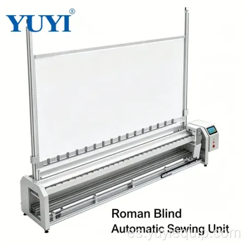 Máquina de coser rieles de cortina romana completamente automática con control PLC y corte de hilo automático por infrarrojos